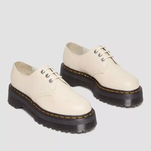 Share  Dr. Martens 1461 Quad Leather Platform Oxfords Taupe M8/L9/UK7/EU41